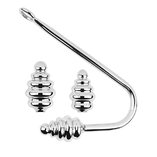 8826 GreatBenefit Ribbed Anal Screw-in Set Hook 1122
